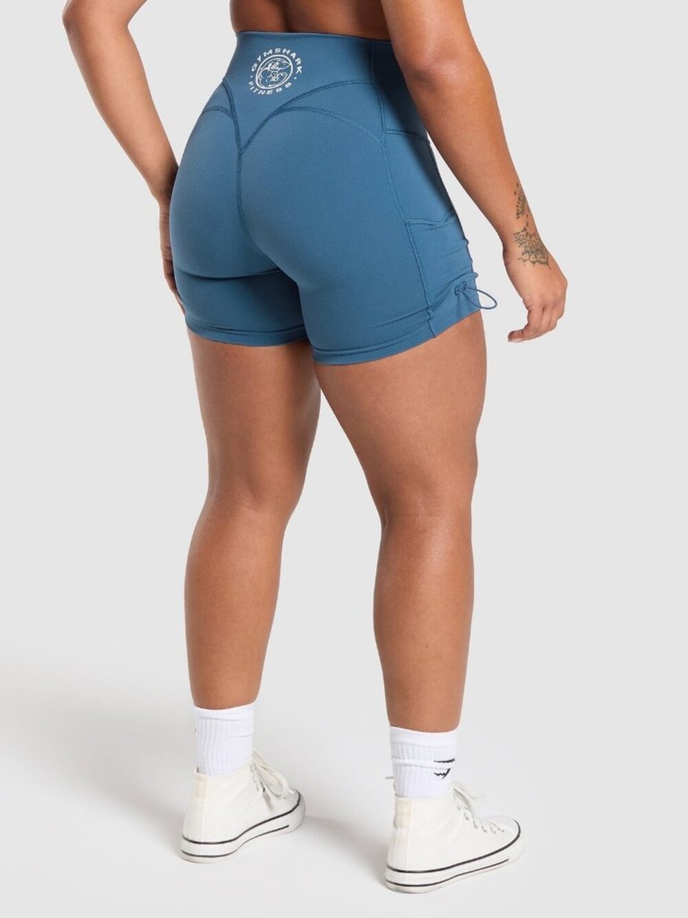 Gymshark - Legacy Logo Tight Shorts in Success Blue - Perfect Condition!